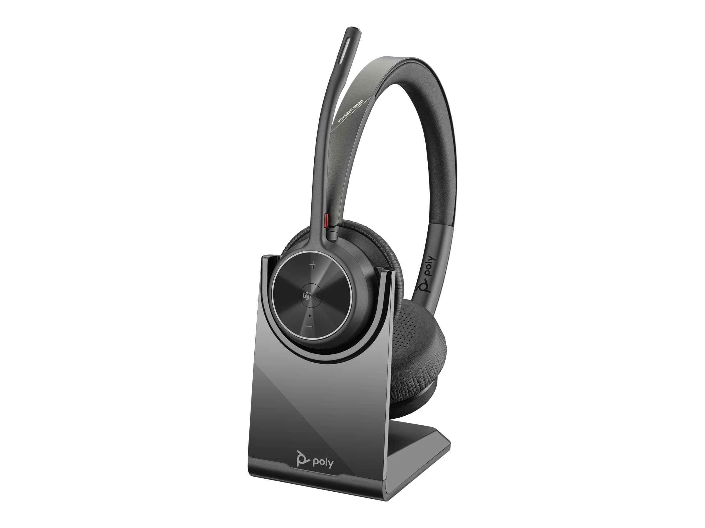 Poly Voyager 4320-M – Auricular – en oreja – Bluetooth – inalámbrico, cableado – USB-A a través de adaptador Bluetooth – negro – Certificado por Zoom, Certificado para Equipos de M