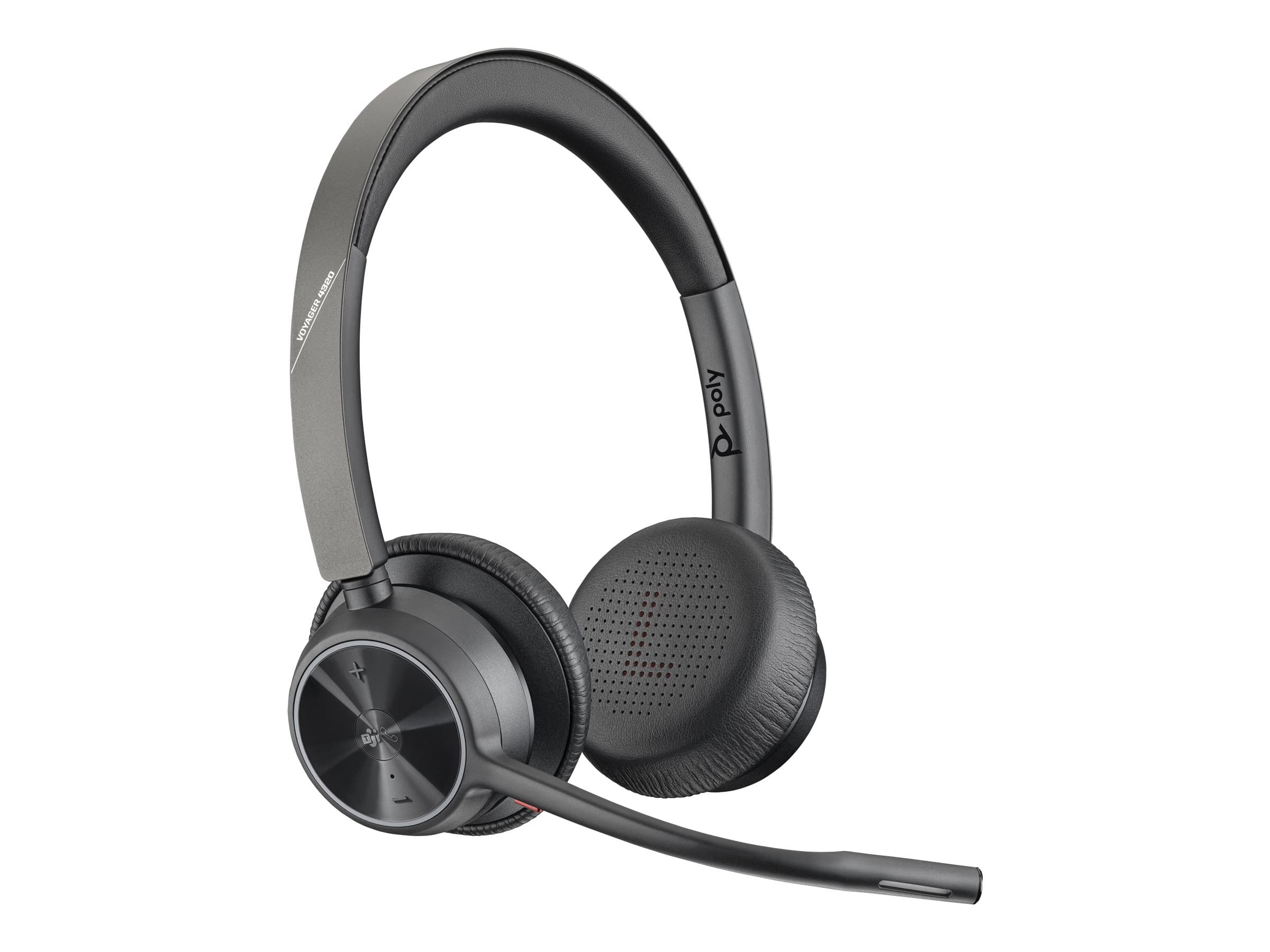 Poly Voyager 4320-M – Voyager 4300 UC series – auricular – en oreja – Bluetooth – inalámbrico, cableado – USB-C – negro – Certificado por Zoom, Certificado para Equipos de Microsof
