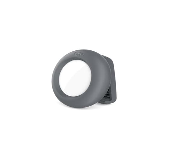 Belkin – Carcasa protectora para etiqueta Bluetooth antipérdida – con clip – gris oscuro – para Apple AirTag