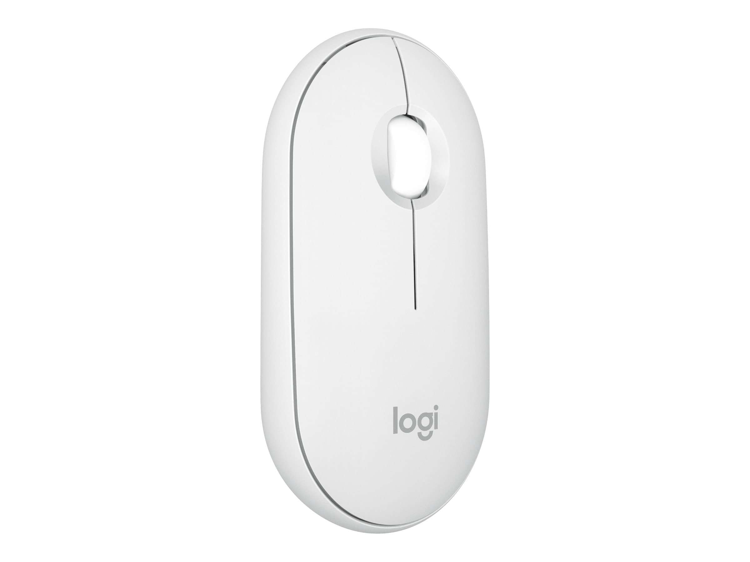 Logitech Pebble Mouse 2 M350s – Ratón – óptico – 3 botones – inalámbrico – Bluetooth – blanco