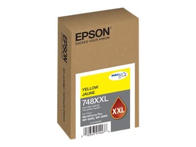 Epson 748XXL – XL – amarillo – original – cartucho de tinta – para WorkForce Pro WF-6090, WF-6590, WF-8090, WF-8090 D3TWC, WF-8590, WF-8590 D3TWFC