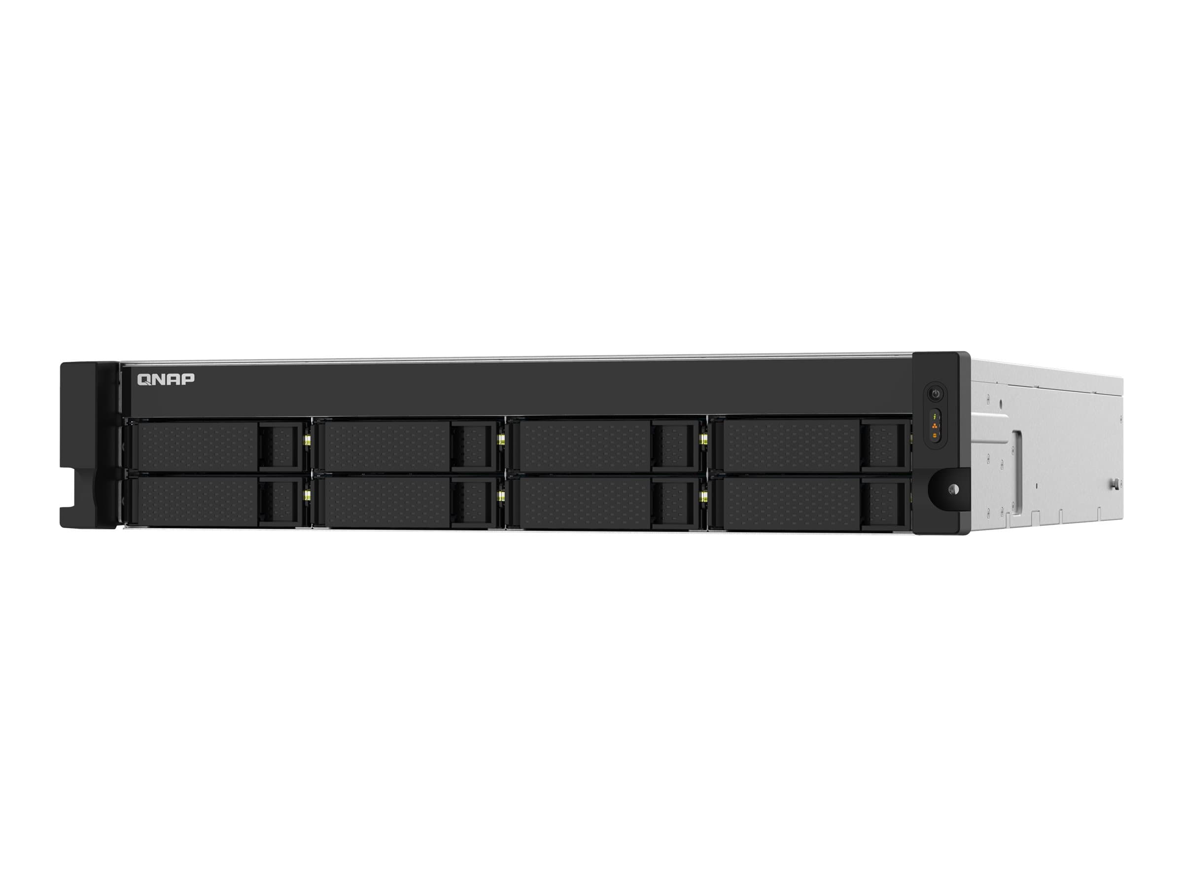QNAP TS-832PXU-RP – Servidor NAS – 8 compartimentos – montaje en bastidor – SATA 6Gb/s – RAID 0, 1, 5, 6, 10, 50, JBOD, 60 – RAM 4 GB – 2.5 Gigabit Ethernet / 10 Gigabit Ethernet –
