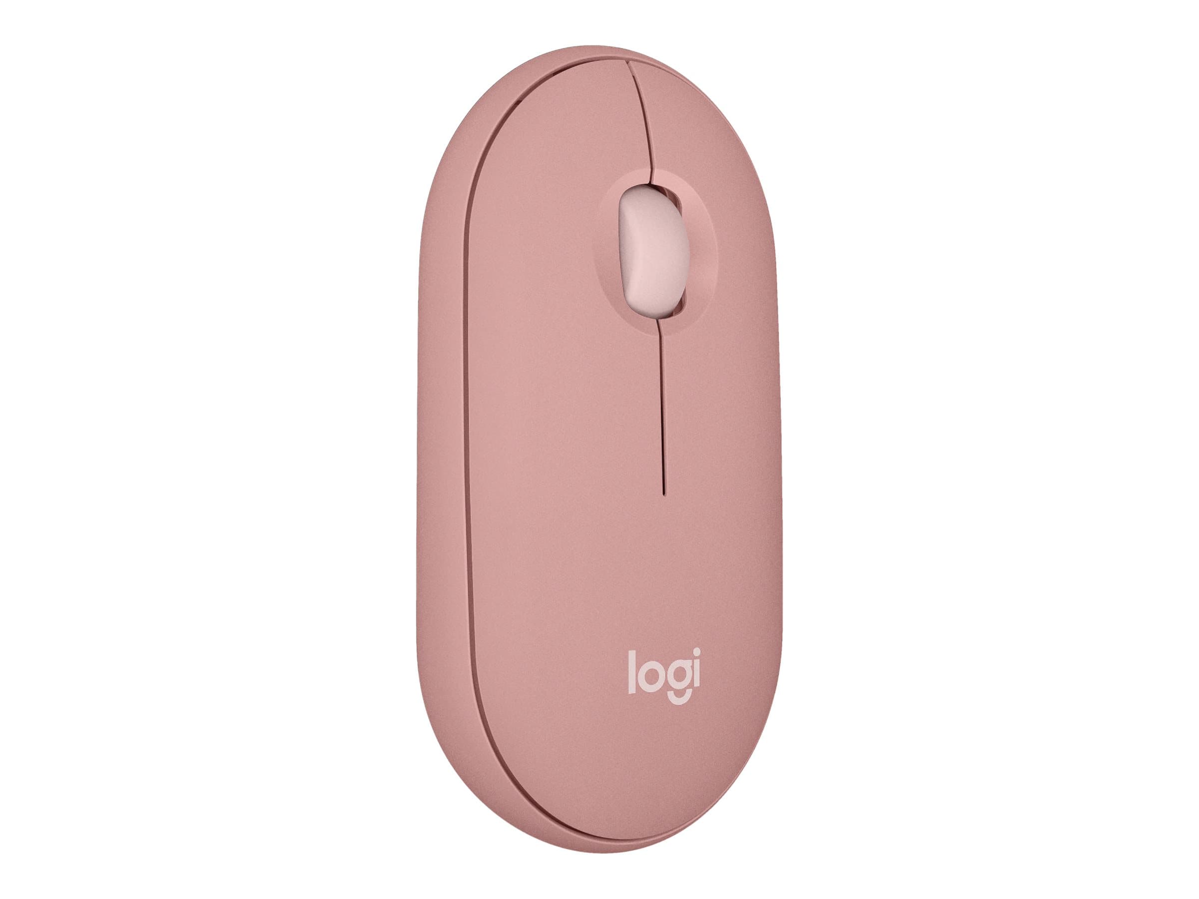 Logitech Pebble Mouse 2 M350s – Ratón – óptico – 3 botones – inalámbrico – Bluetooth – rosa