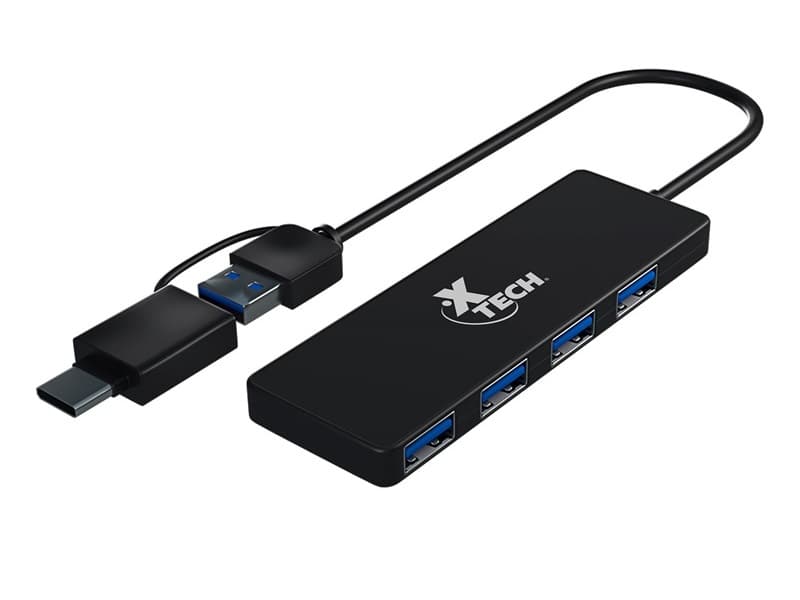 Xtech – Hub – 4 puertos – USB 3.0 XTC-390